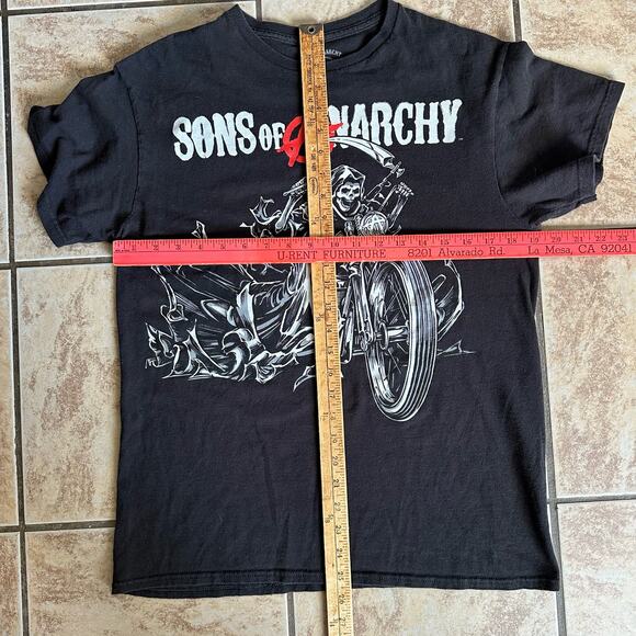 Sons of Anarchy Road Gear Short Sleeve Shirt Black Size Medium SOA - Picture 5 of 6